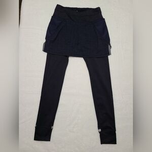 Athleta Navy Geo Power Peak 2-in-1 Skirted Leggings Women’s Size XS